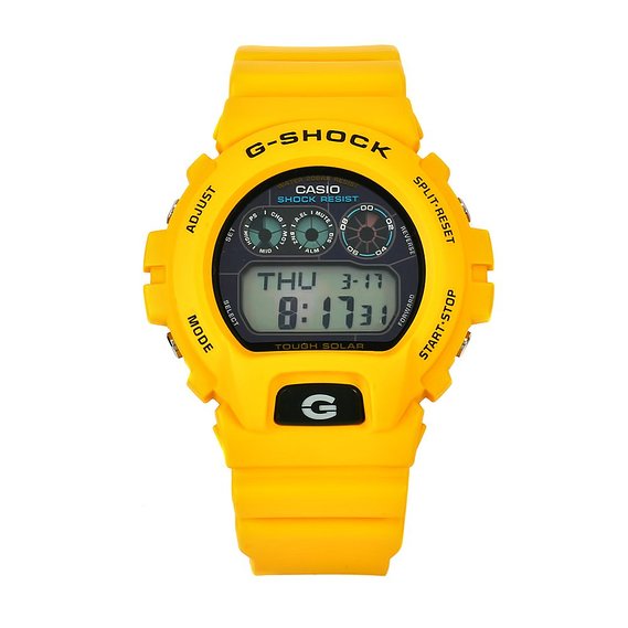 Men's G6900A-9 G-Shock Yellow Shock-Resistant Black Dial Watch