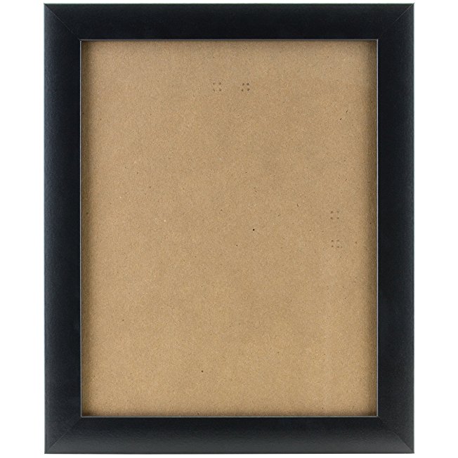 Craig Frames 1WB3BK 14 by 18-Inch Picture Frame, Smooth Wrap Finish, 1-Inch Wide, Black