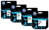HP 711 genuine 4PK ink Cartridges for use with Designjet T120 24", Designjet T520 24", Designjet T520 36" {CZ133A High yield black 80ML,CZ134A CYN INK 3PK 29ML EA,CZ135A MGT INK 3PK 29ML EA ,CZ136A YLW INK 3PK 29ML EA } (BK,C,Y,M)Special Offer by Green Apple Imaging