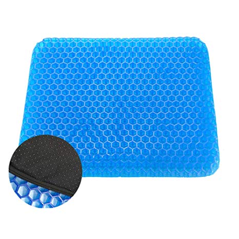HST Seat Cushion with Non-Slip Cover,Ventilation Breathable Honeycomb Design Seat Cushion for Back Painr Home Office Chair Car Wheelchair