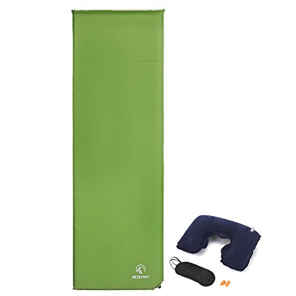 Redcamp Backpacking Sleeping Pad for Camping, XL Lightweight Folding Self Inflating Air Mattress,Air Pad Sleeping