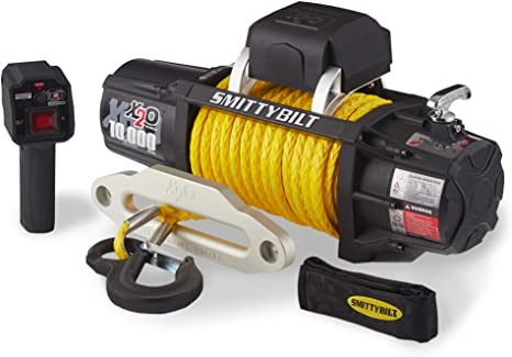 Smittybilt 98510Y X2O Gen2 10,000 Pound Wireless Waterproof Synthetic Rope Winch