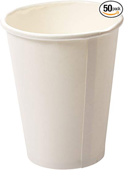Genuine Joe GJO19047PK Polyurethane-Lined Single-Wall Disposable Hot Cup, 12-Ounce Capacity, White (Pack of 50)
