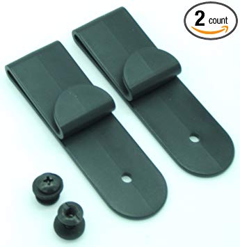 Quick Clip Pro J Clips Style Holster Under Belt Kydex Leather, Black w/Binding Post Screws Hardware