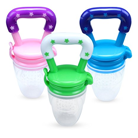 Edealing New Nipple Fresh Food Milk Nibbler Feeder Feeding Tool Safe Baby Supplies Toys Pack Of 3