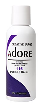 Adore -Creative Image Semi-Permanent Hair Color #116 Purple Rage, 4 oz