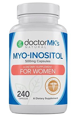 Myo-Inositol for PCOS Supplement (240 Capsules / 1 Month Supply) by Doctor MK's®, All Natural Aid for Fertility, 2000mg - 4000mg daily for Reproductive Support