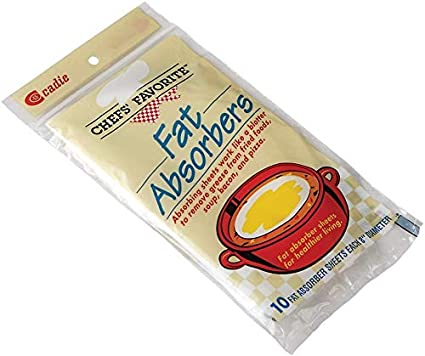 Fat Absorbers Sheets - 10 Pieces Food Grease and Oil Absorbing Blotter Paper for Kitchen Cooking | Quickly Absorb and Removes Greasy Fats on Soups, Fried Meals, Bacon, and Pizza,3 Pack
