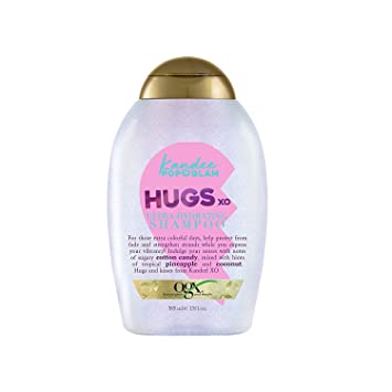 OGX Kandee Johnson Collection Hugs & Kisses Ultra Hydrating Shampoo for Color-Treated Hair, Gentle Sulfate-Free Surfactants to Help Protect Hair Color, Semi-Sweet Floral Scent, 13 fl. oz