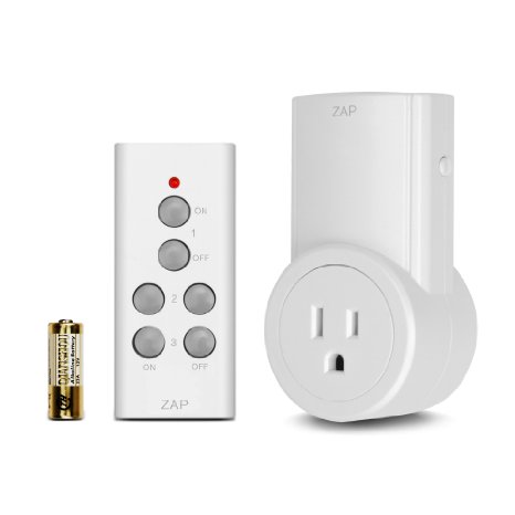 Etekcity Smart Wireless Electrical Outlet On/Off Switch Remote Control Learning Code 1Rx-1Tx, White