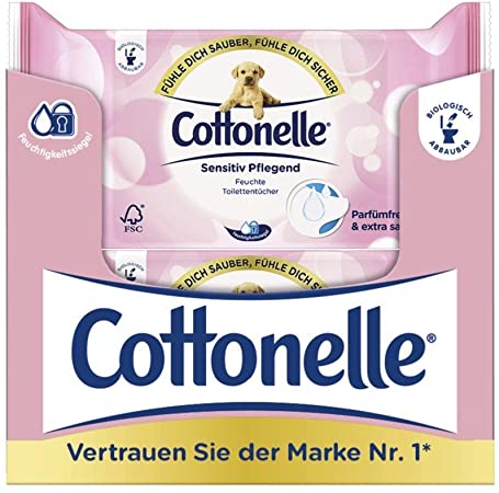 Cottonelle Moist Toilet tissues 44 count (Pack of 12 )