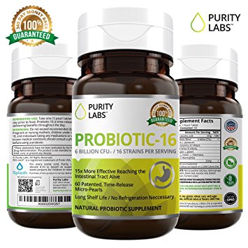 Probiotics - 60 Time Release Pearls - 15X More Effective and 3X the CFU Count than Probiotic Capsules with Patented Delivery Technology - Easy to Swallow Supplement for Woman, Children and Men