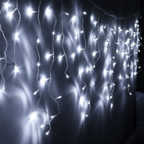 String Lights, OFTEN® 3.5M 96 LED Fairy Lights Curtain Icicle Starry String Lights for Indoor Outdoor Home Garden Christmas Xmas Party Club Wedding (White)