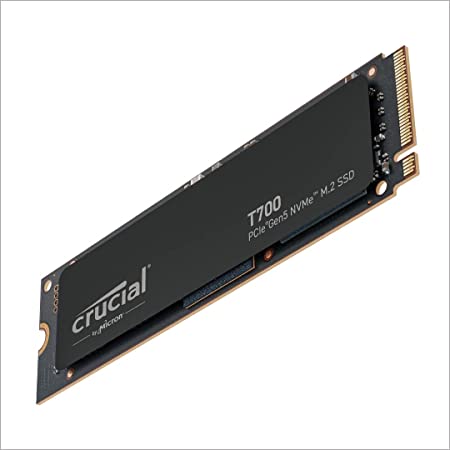 Crucial T700 4TB Gen5 NVMe M.2 SSD - Up to 12,400 MB/s - DirectStorage Enabled - CT4000T700SSD3 - Gaming, Photography, Video Editing & Design - Internal Solid State Drive