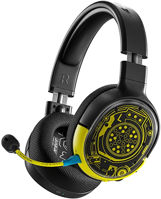 SteelSeries Arctis 1 Wireless Cyberpunk 2077 Limited Edition Gaming Headset -USB-C Wireless -Detachable ClearCast Microphone – Compatible with PC, PS4, Nintendo Switch and Lite, Android – Netrunner