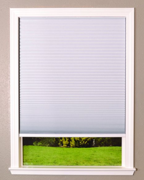 Easy Lift Trim-at-Home Cordless Cellular Blackout Fabric Shade White, 30 in x 64 in, (Fits windows 19"- 30")