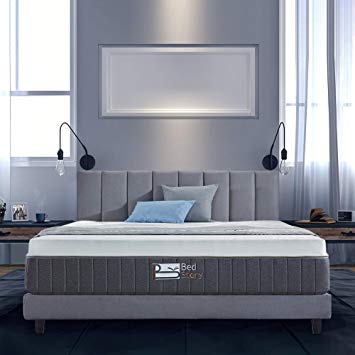 BedStory 12 Inch Gel-Bamboo Charcoal Memory Foam Mattress, Compressed in a Small Box, Medium Firm Bed Mattress (King)