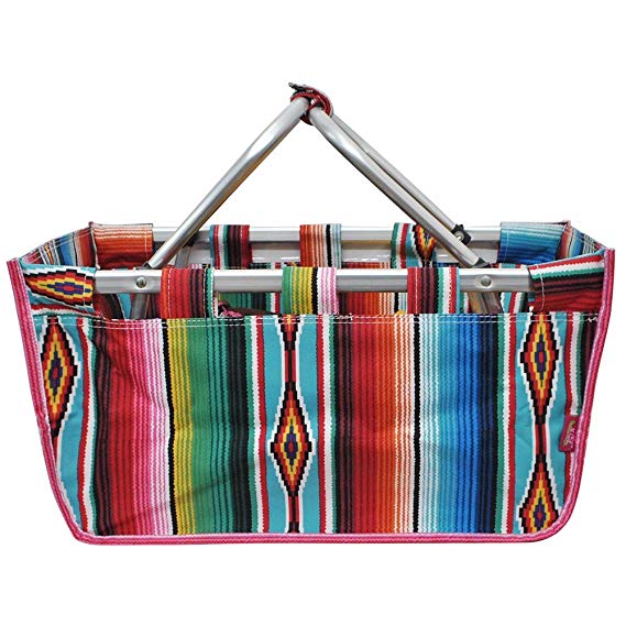 Zarape Print NGIL Canvas Shopping, Market, Picnic Basket