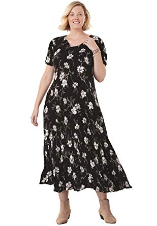 Woman Within Plus Size Crinkle Dress