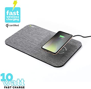 Numi Power Mat – 10 W Qi Certified Wireless Charging Mouse Pad