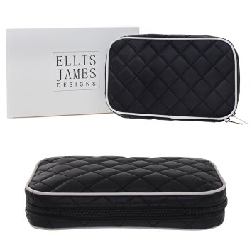Ellis James Designs Travel Jewelry Organizer Bag Case (Black)