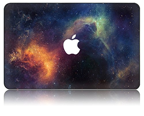 KEC MacBook Pro 13 Inch Case (2016, Touch Bar) Plastic Hard Shell Cover Protective A1706 / A1708 Space Galaxy (Orange)