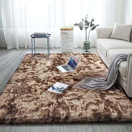 Fuzzy Abstract Area Rugs for Bedroom Living Room Fluffy Shag Fur Rug for Kids Nursery Dorm Room Cozy Furry Rugs Plush Throw Rug Shaggy Decorative Accent Rug for Indoor Home Floor Carpet