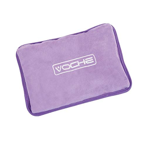 Voche Lilac Rechargeable Electric Hot Water Bottle with Soft Touch Cover