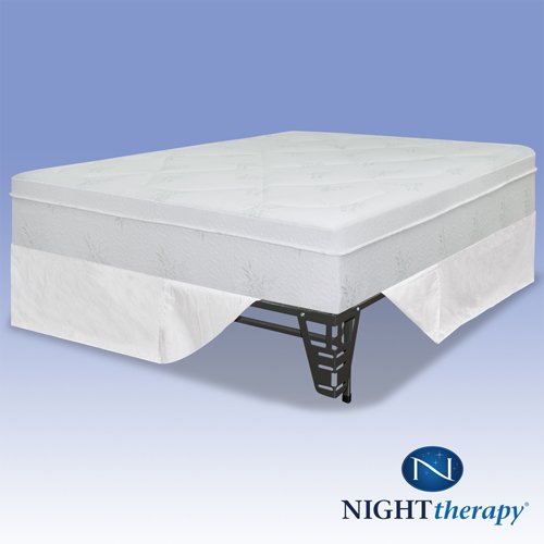 Night Therapy 12" Pressure Relief Memory Foam Mattress & Bed Frame Set - King
