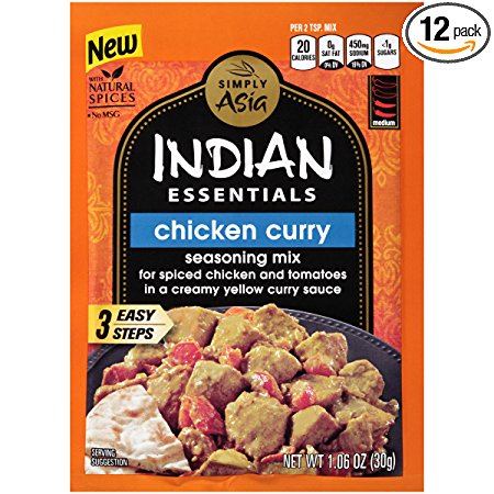 Simply Asia Indian Essentials Indian Essentials Chicken Curry Seasoning Mix, 1.06 oz (Case of 12)