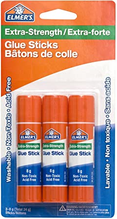 Elmer's 60509q Extra Strength Office Glue Stick, 8g (0.28 Oz.) Each, 3-Pack