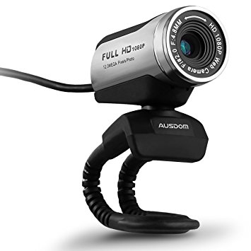 HD Webcam, Ausdom Full HD 1080P/30fps Web Camera AW615 USB Interface with Microphone, Video Chat, High Definition Picture Taking,Image Transcribing and Voice Conversation