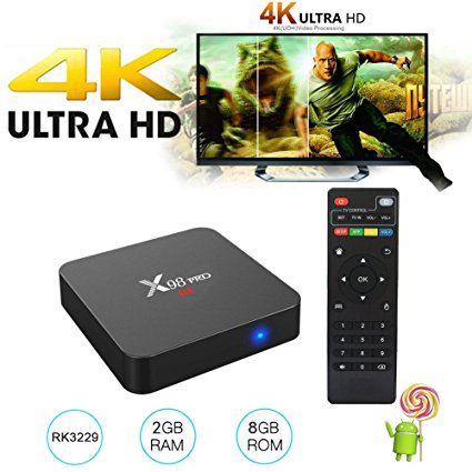 Greatever X98 PRO TV BOX RK3229 Quad Core Android 5.1 Lollipop 2GB RAM 8GB ROM WiFi UHD 4K 3D Google Streaming Media Player