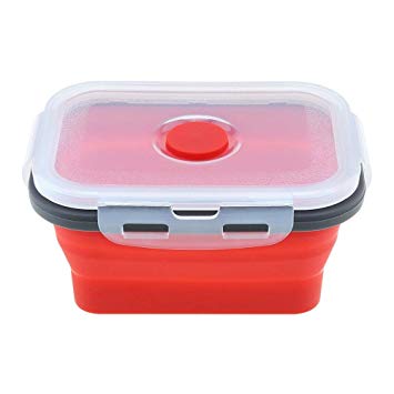 4Pcs Silicone Collapsible Portable Lunch Box Bowl Bento Boxes Folding Food Container Eco-Friendly