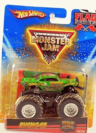 Hot Wheels Monster Jam 2010 Green AVENGER - Flag Series #23/75 1:64 Scale Collectible Truck