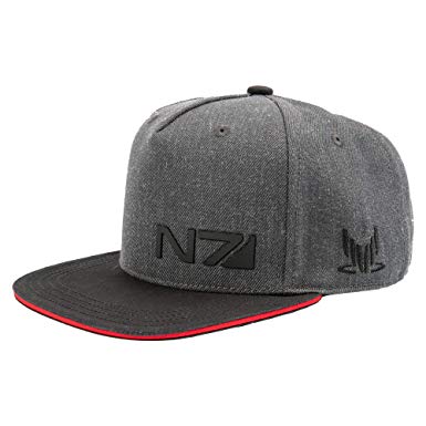 JINX Mass Effect N7 Special Forces Snapback Baseball Hat, Charcoal Heather