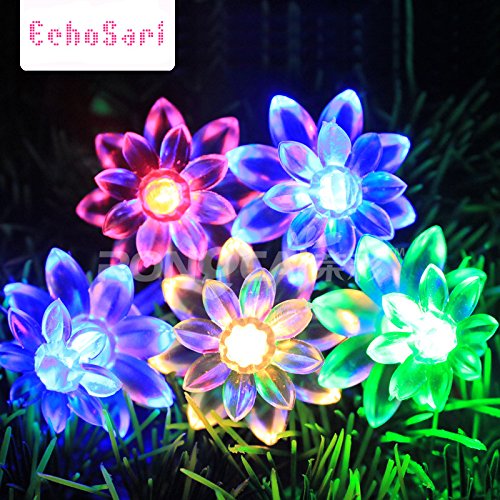 LED String Lights 4M/13feet 40 LED Lotus Flower for Chrismas, Party, Wedding, Indoor, Garden Décor (Multi-color)