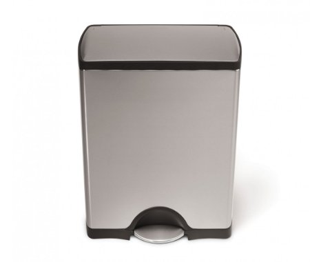 simplehuman Rectangular Step Trash Can Stainless Steel 50 L  132 Gal