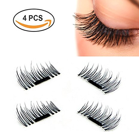 3D Magnetic False Eyelashes, Fake Lashes Extensions Magnetic Flutter Fake Eyelashes Reusable Double Long Blink False Lashes Perfect for Parties Supplies Makeup Tools (Single Magnetic)