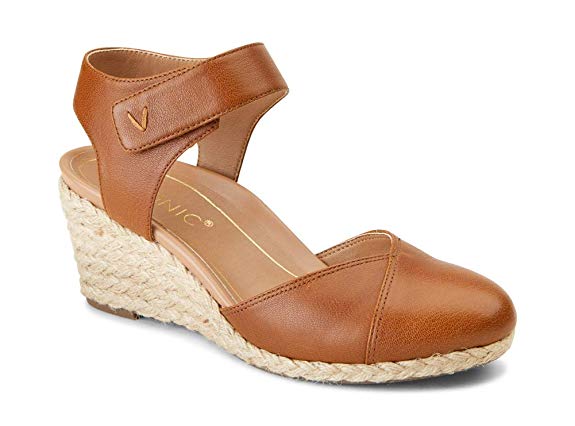 Vionic Women's Aruba Loika Backstrap Wedge - Ladies Wedges with Concealed Orthotic Support