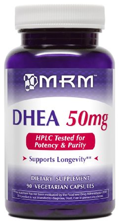 MRM Micronized DHEA Vegetarian 50 mg Caplets 90-Count Bottles
