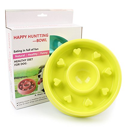 JASGOOD Dog Feeder Slow Eating Pet Bowl Eco-friendly Durable Non-Toxic Preventing Choking Healthy Design Bowl For Dog Pet