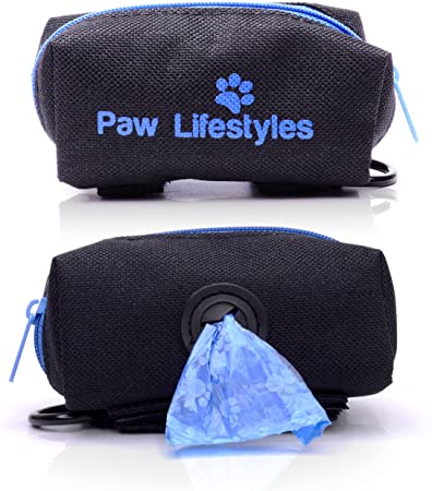 Paw Lifestyles Dog Poop Bag Holder Leash Attachment - Fits Any Dog Leash - Includes Free Roll Of Dog Bags – Poop Bag Dispenser