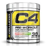 C4 Fitness Training Pre-Workout Supplement for Men and Women - Enhance Energy and Focus with Creatine Nitrate and Vitamin B12 Strawberry Margarita 30 Servings