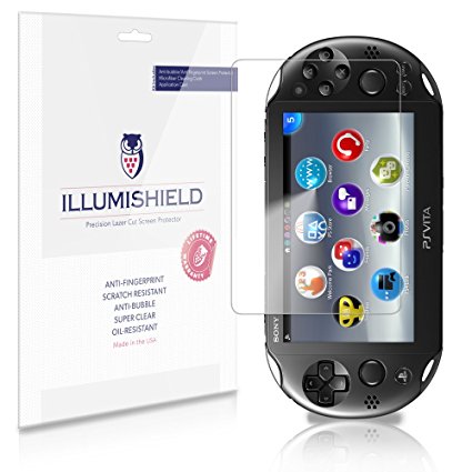 iLLumiShield – Sony PS Vita PCH-2000 Screen Protector Japanese Ultra Clear HD Film with Anti-Bubble and Anti-Fingerprint – High Quality (Invisible) LCD Shield – Lifetime Replacement Warranty – [3-Pack] OEM / Retail Packaging