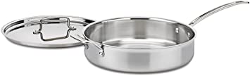 Cuisinart MCP33-30HN MultiClad Pro Stainless 5-1/2-Quart Saute with Helper and Cover