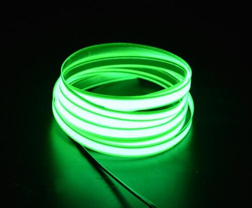 Onite 3.3ft Green Neon Glowing Strobing Electroluminescent Ribbon, EL Tape Strip Light