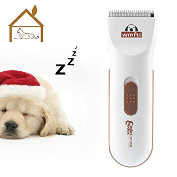 Bovon Professional Dog Clippers - Low Noise Pet Hair Clippers Cordless Dog Trimmer Pet Grooming Tools with Stainless Steel, 2 Comb Guides for Small/Large Dogs, Cats, Horse and Other Animals