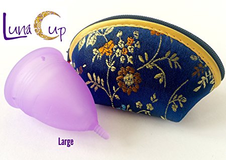 Luna Cup Menstrual, 1 Period Cup With 1 Carry Bag (L w/ Zipper Case)