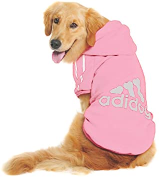 Large Dog Hoodies, Rdc Pet Apparel, Fleece Basic Hoodie Sweater, Cotton Jacket Sweat Shirt Coat from 3XL to 9XL for Large Dog (Pink, 7XL)
